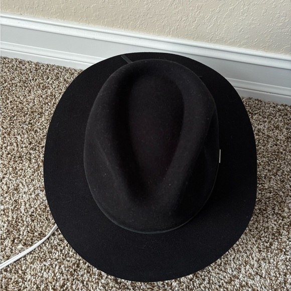 Brixton | Women\'s 100% Wool Wesley Fedora Hat Size Large 7.5 Black NWT main image 4